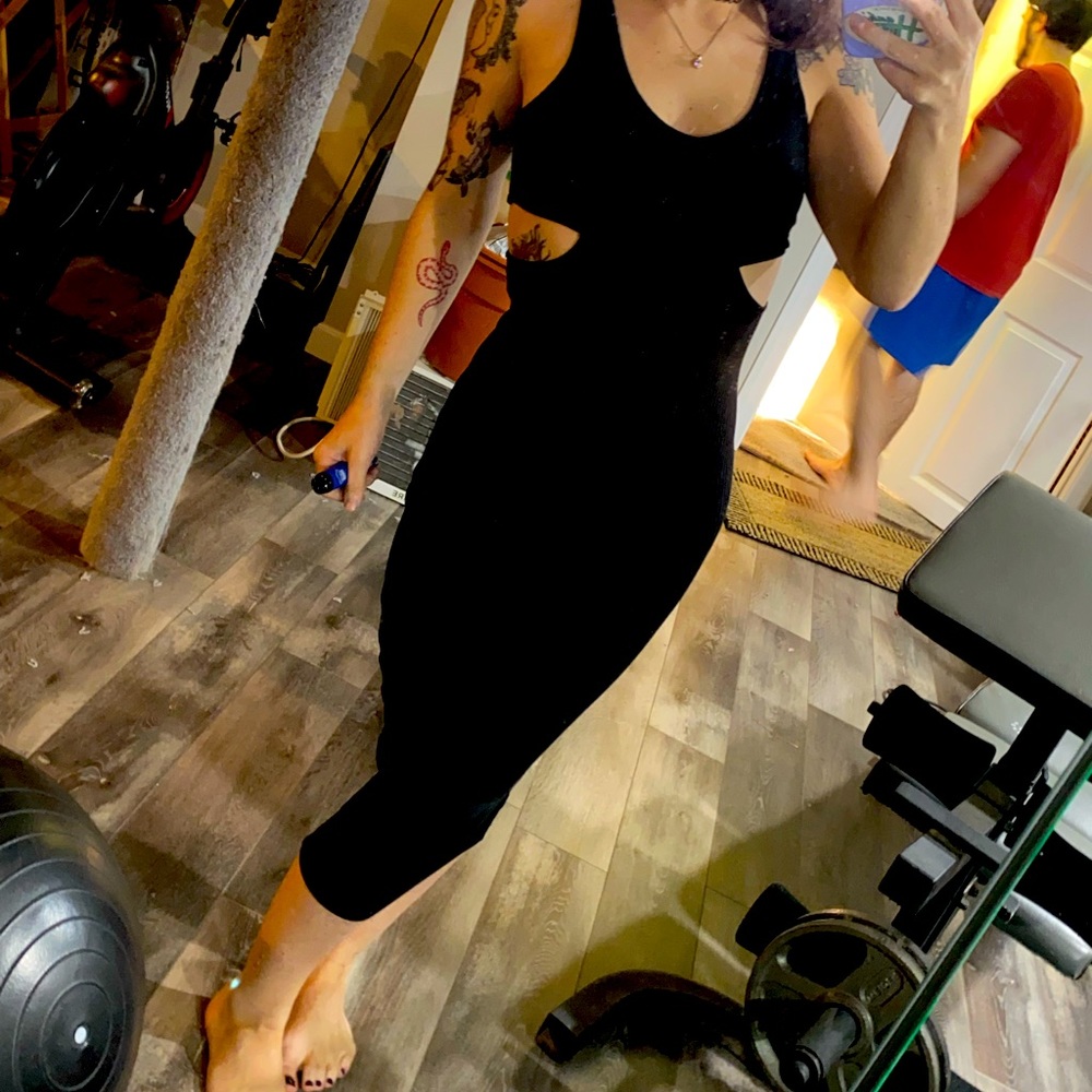 H&M Bodycon Black Cocktail midi Dress